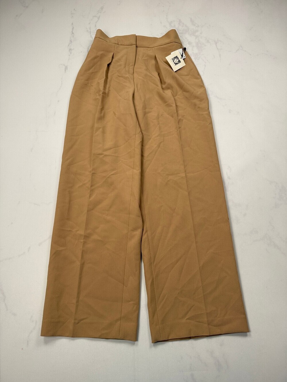 Anne Klein Pants Wide-Leg Tan Modernist Wide Leg - Women 4